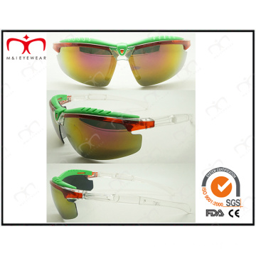 Special Design and Brilliant Colored Plastic Sports Sunglasses (LX9877)